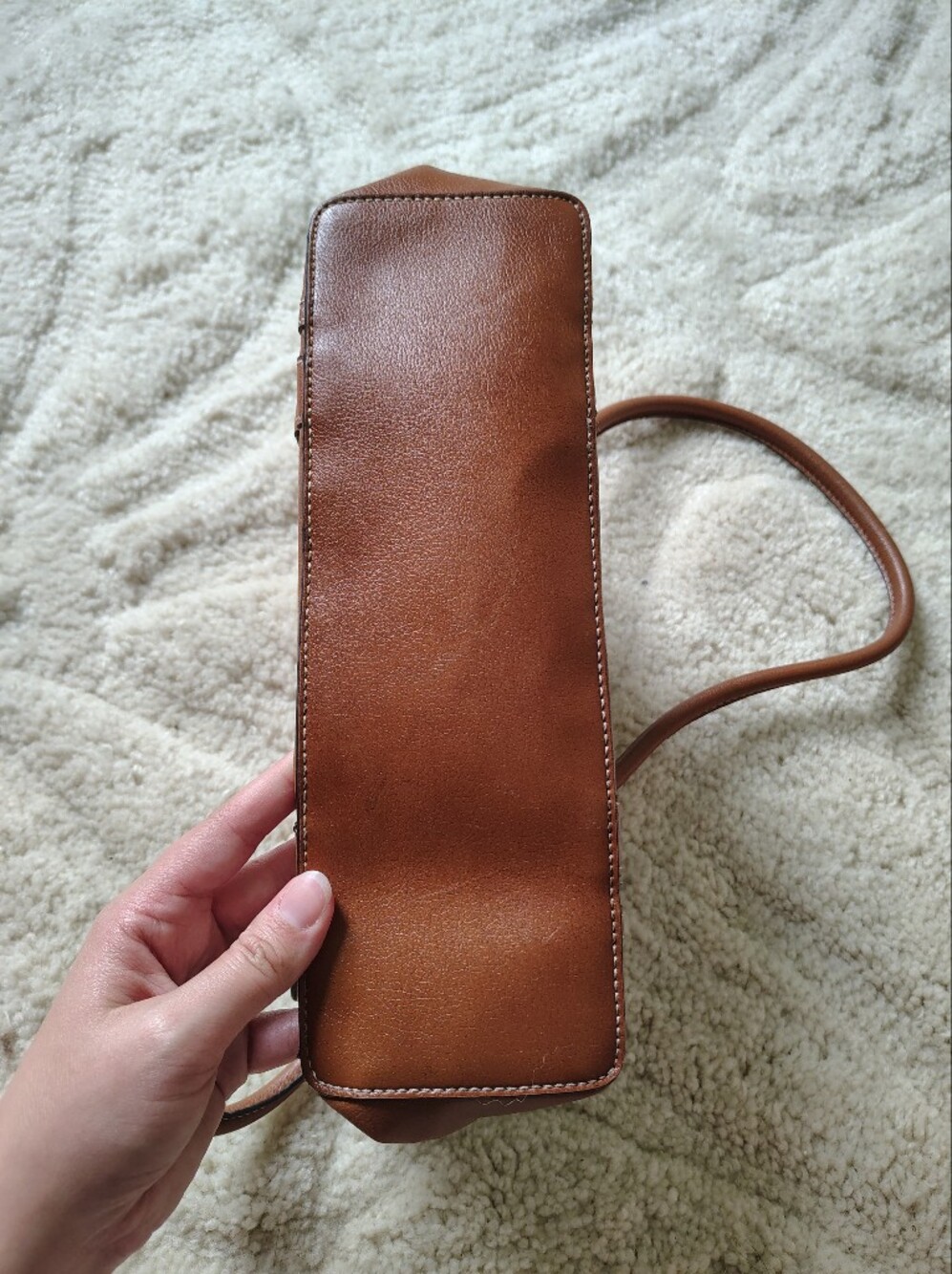 Liz Claiborne Brown Faux Leather Shoulder Bag - Picture 13 of 16